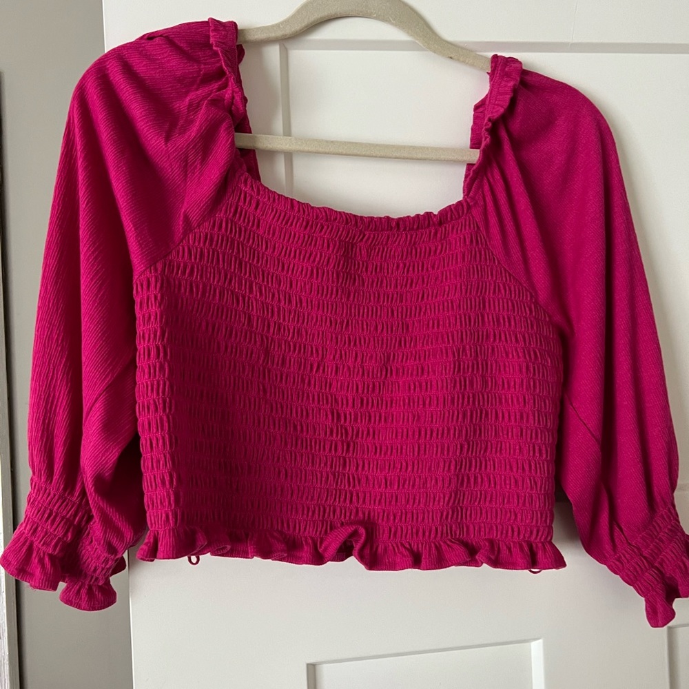 Free People pink top with synched body